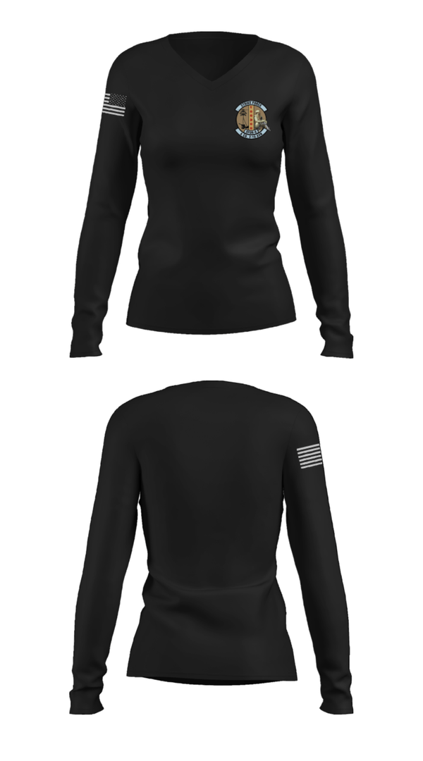 Women's Long Sleeve Vneck Shirt, A Co.2-10 AHB, , Teamtime, Team time, sublimation, custom sports apparel, team uniforms, spirit wear, spiritwear, sports uniforms, custom shirts, team store, custom team store, fundraiser sports, apparel fundraiser