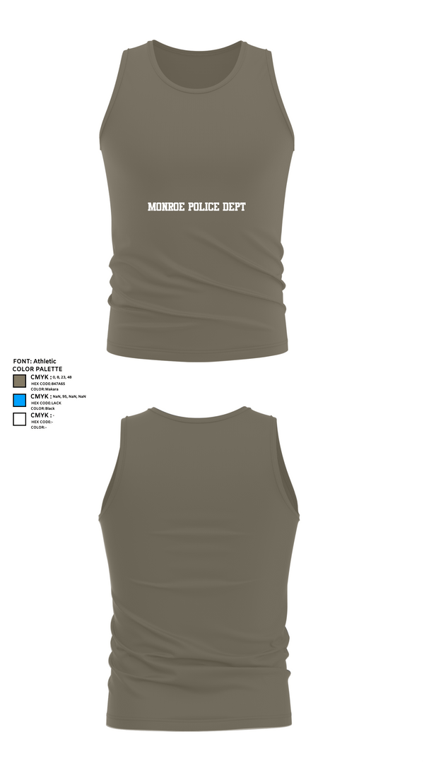 Tank Top, Monroe Police Dept, Police, Teamtime, Team time, sublimation, custom sports apparel, team uniforms, spirit wear, spiritwear, sports uniforms, custom shirts, team store, custom team store, fundraiser sports, apparel fundraiser