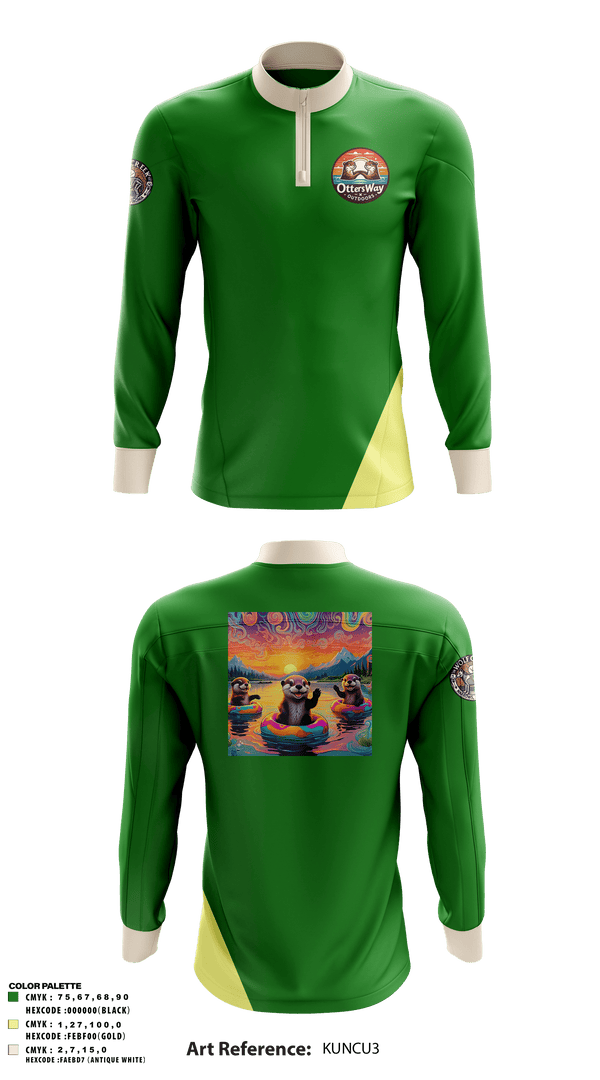 Quarter Zip Jacket, Otters Way Outdoors, , Teamtime, Team time, sublimation, custom sports apparel, team uniforms, spirit wear, spiritwear, sports uniforms, custom shirts, team store, custom team store, fundraiser sports, apparel fundraiser
