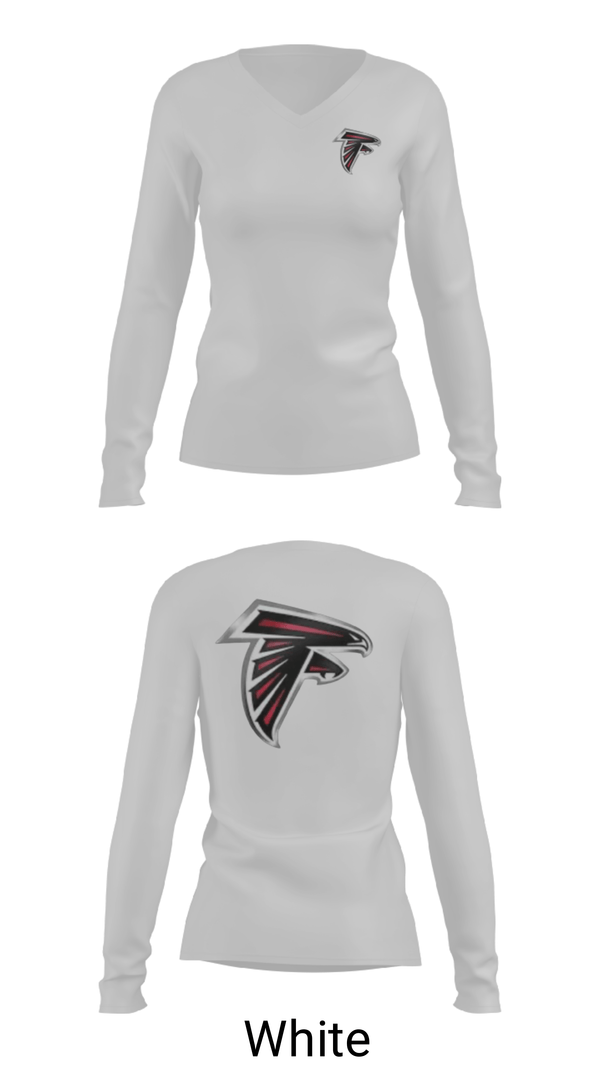 Women's Long Sleeve Vneck Shirt, northsac panthers, Football, Teamtime, Team time, sublimation, custom sports apparel, team uniforms, spirit wear, spiritwear, sports uniforms, custom shirts, team store, custom team store, fundraiser sports, apparel fundraiser