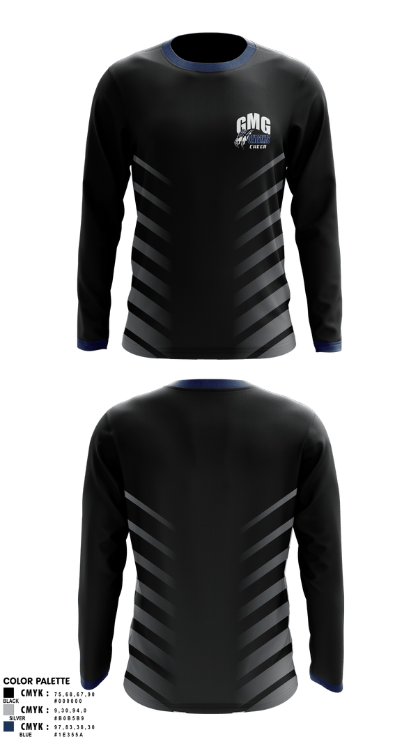 Long Sleeve Performance Shirt, GMG Senior High School Cheer, Cheer, Teamtime, Team time, sublimation, custom sports apparel, team uniforms, spirit wear, spiritwear, sports uniforms, custom shirts, team store, custom team store, fundraiser sports, apparel fundraiser
