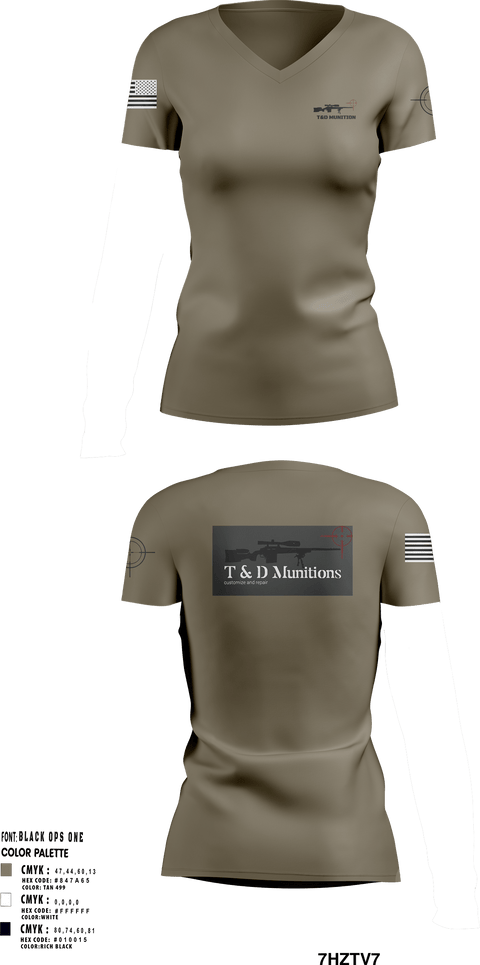Womens Short Sleeve Vneck Shirt, T&D Munitions, , Teamtime, Team time, sublimation, custom sports apparel, team uniforms, spirit wear, spiritwear, sports uniforms, custom shirts, team store, custom team store, fundraiser sports, apparel fundraiser
