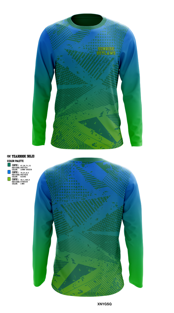 Long Sleeve Performance Shirt, Sunrise Outlaws, Softball, Teamtime, Team time, sublimation, custom sports apparel, team uniforms, spirit wear, spiritwear, sports uniforms, custom shirts, team store, custom team store, fundraiser sports, apparel fundraiser