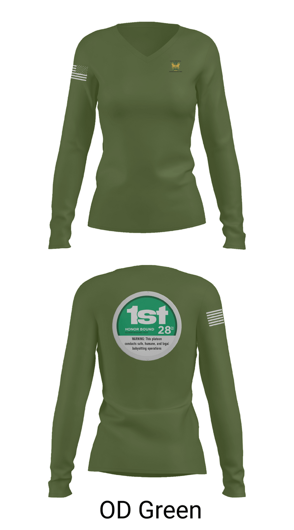Womens Long Sleeve Vneck Shirt, 28th MP Company, National Guard, Teamtime, Team time, sublimation, custom sports apparel, team uniforms, spirit wear, spiritwear, sports uniforms, custom shirts, team store, custom team store, fundraiser sports, apparel fundraiser