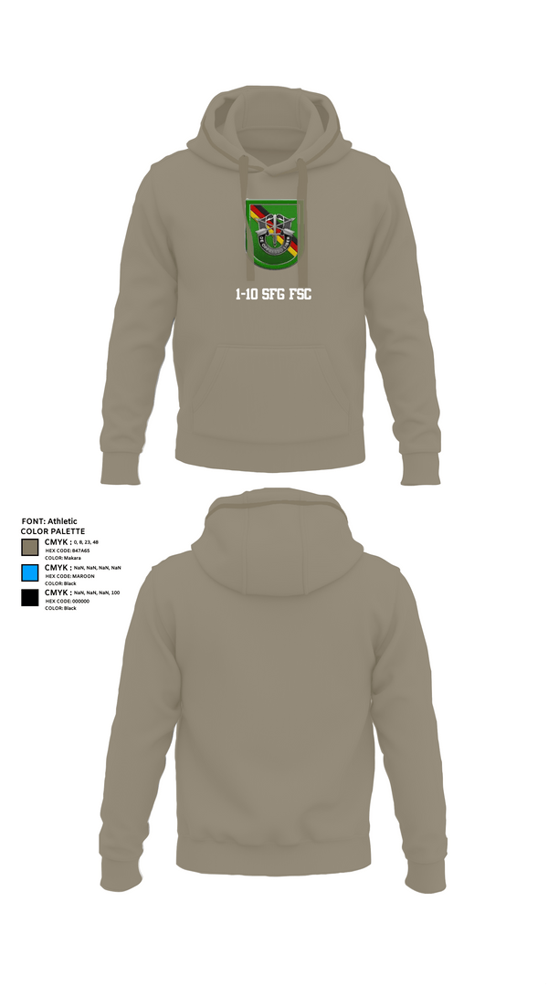 Hoodie, 1-10 SFG FSC, Army, Teamtime, Team time, sublimation, custom sports apparel, team uniforms, spirit wear, spiritwear, sports uniforms, custom shirts, team store, custom team store, fundraiser sports, apparel fundraiser