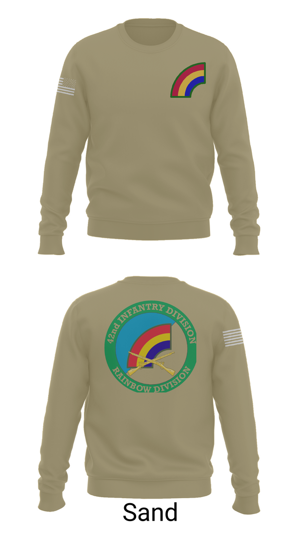 Crew Neck Sweatshirt, 42nd ID, Army, Teamtime, Team time, sublimation, custom sports apparel, team uniforms, spirit wear, spiritwear, sports uniforms, custom shirts, team store, custom team store, fundraiser sports, apparel fundraiser