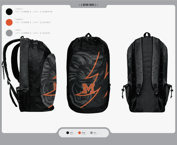 Gear Bag, Milton Area Black Panthers, , Teamtime, Team time, sublimation, custom sports apparel, team uniforms, spirit wear, spiritwear, sports uniforms, custom shirts, team store, custom team store, fundraiser sports, apparel fundraiser