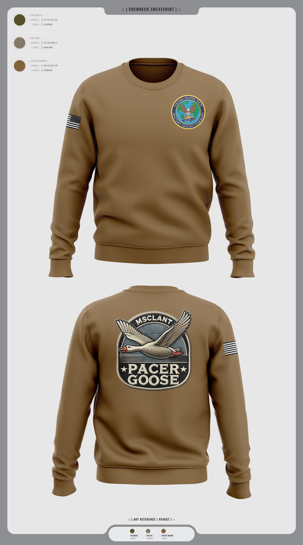 Crew Neck Sweatshirt, MILITARY SEALIFT COMMAND ATLANTIC, , Teamtime, Team time, sublimation, custom sports apparel, team uniforms, spirit wear, spiritwear, sports uniforms, custom shirts, team store, custom team store, fundraiser sports, apparel fundraiser