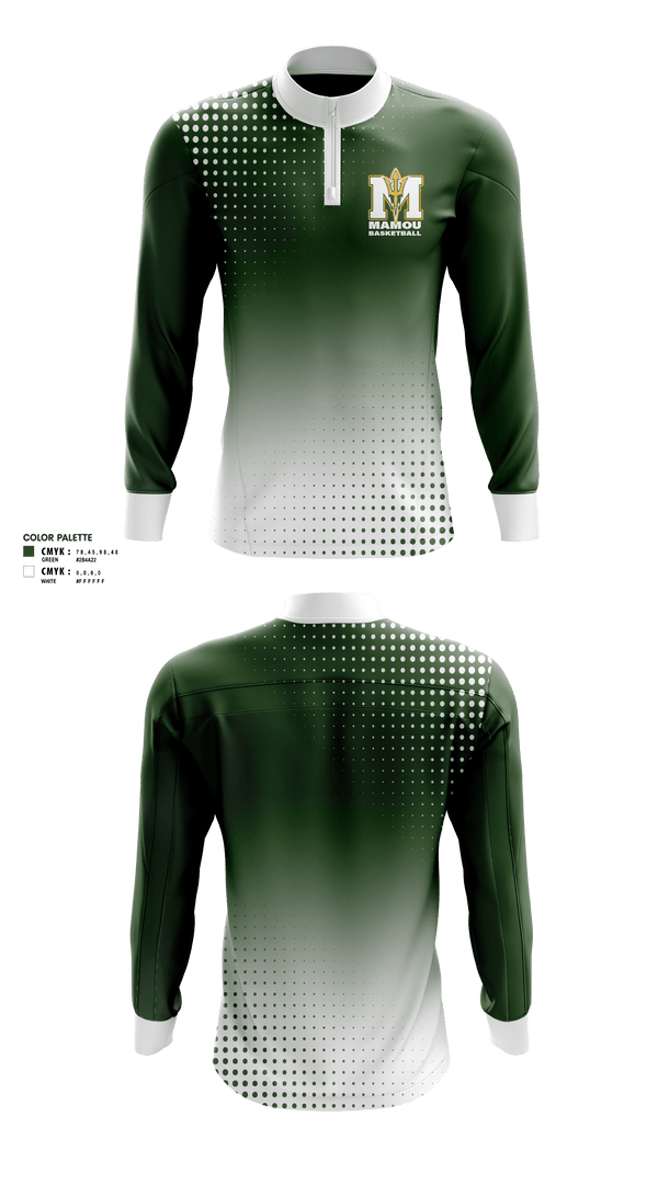 Quarter Zip Jacket, Mamou High School Basketball, Women's Basketball, Teamtime, Team time, sublimation, custom sports apparel, team uniforms, spirit wear, spiritwear, sports uniforms, custom shirts, team store, custom team store, fundraiser sports, apparel fundraiser