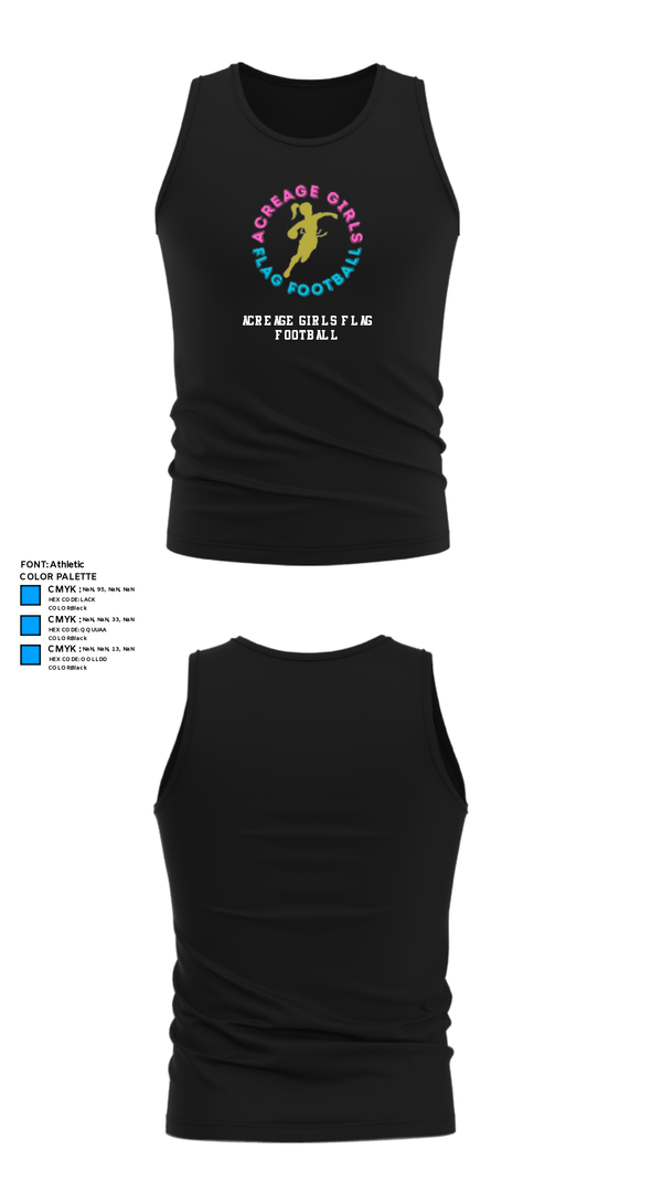 Tank Top, Acreage Girls Flag Football, Football, Teamtime, Team time, sublimation, custom sports apparel, team uniforms, spirit wear, spiritwear, sports uniforms, custom shirts, team store, custom team store, fundraiser sports, apparel fundraiser