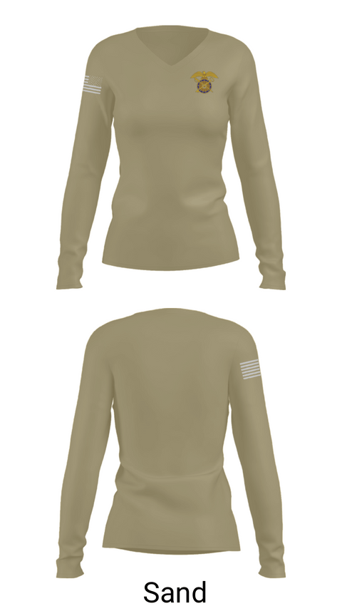 Womens Long Sleeve Vneck Shirt, 611th, Army, Teamtime, Team time, sublimation, custom sports apparel, team uniforms, spirit wear, spiritwear, sports uniforms, custom shirts, team store, custom team store, fundraiser sports, apparel fundraiser