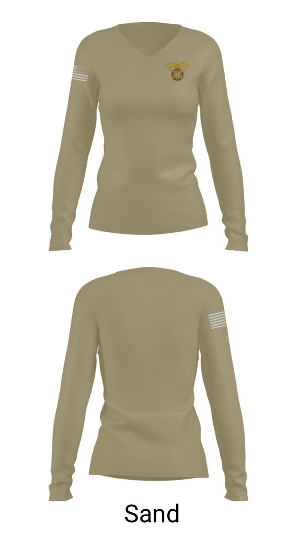 Womens Long Sleeve Vneck Shirt, 611th, Army, Teamtime, Team time, sublimation, custom sports apparel, team uniforms, spirit wear, spiritwear, sports uniforms, custom shirts, team store, custom team store, fundraiser sports, apparel fundraiser