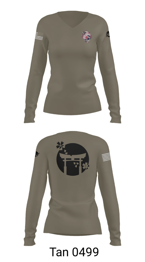 Women's Long Sleeve Vneck Shirt, DSU, Marines, Teamtime, Team time, sublimation, custom sports apparel, team uniforms, spirit wear, spiritwear, sports uniforms, custom shirts, team store, custom team store, fundraiser sports, apparel fundraiser