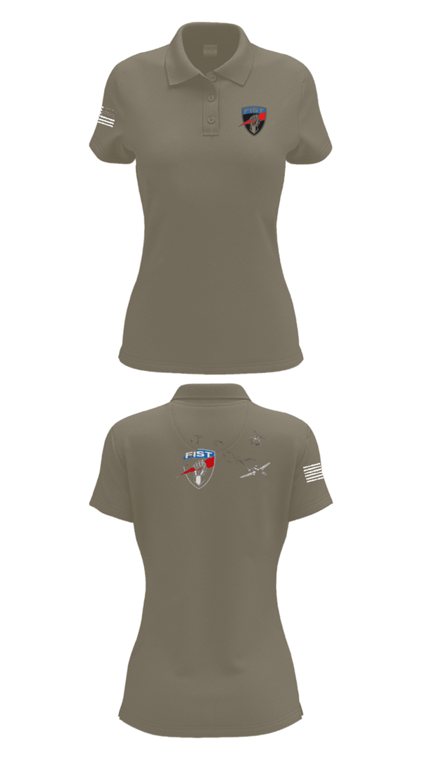Womens Short Sleeve Performance Polo, 3-172 FiST, Army, Teamtime, Team time, sublimation, custom sports apparel, team uniforms, spirit wear, spiritwear, sports uniforms, custom shirts, team store, custom team store, fundraiser sports, apparel fundraiser