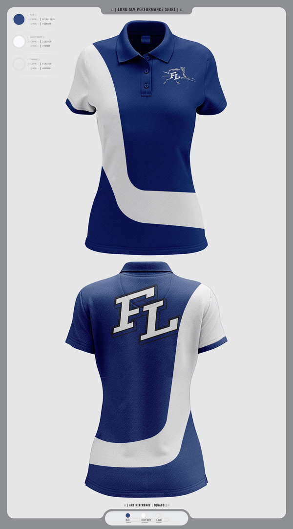 Womens Short Sleeve Performance Polo, Fort Lupton, Women's Volleyball, Teamtime, Team time, sublimation, custom sports apparel, team uniforms, spirit wear, spiritwear, sports uniforms, custom shirts, team store, custom team store, fundraiser sports, apparel fundraiser