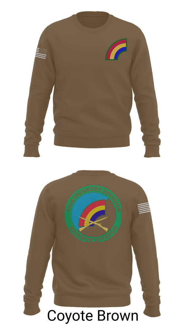 Crew Neck Sweatshirt, 42nd ID, Army, Teamtime, Team time, sublimation, custom sports apparel, team uniforms, spirit wear, spiritwear, sports uniforms, custom shirts, team store, custom team store, fundraiser sports, apparel fundraiser
