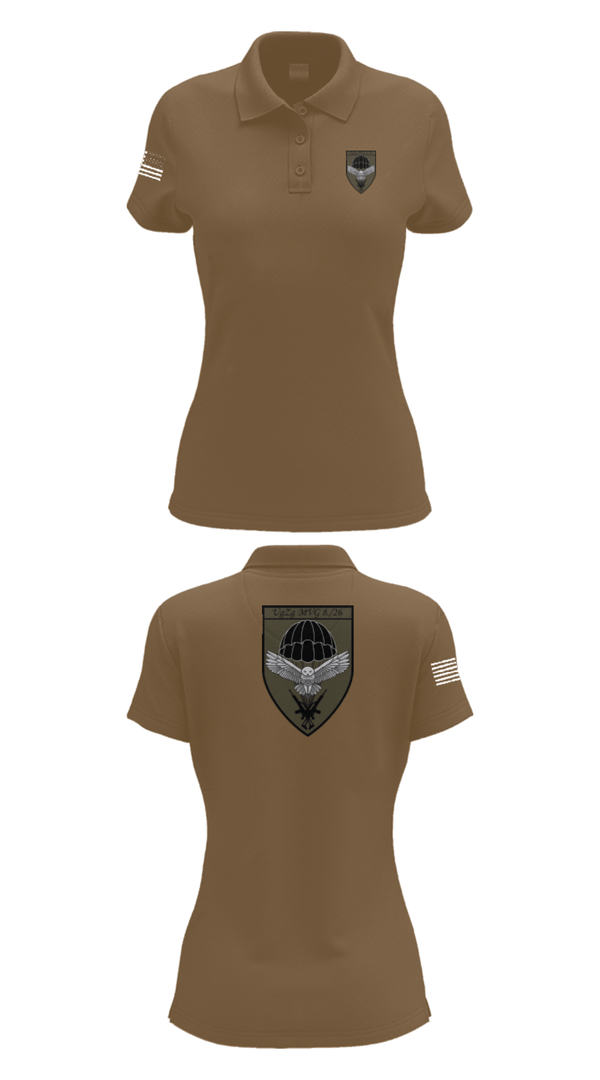 Womens Short Sleeve Performance Polo, 8.FschJgRgt 26, Army, Teamtime, Team time, sublimation, custom sports apparel, team uniforms, spirit wear, spiritwear, sports uniforms, custom shirts, team store, custom team store, fundraiser sports, apparel fundraiser