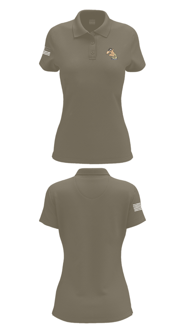 Women's Short Sleeve Performance Polo, GrumpyOLVets, Army, Teamtime, Team time, sublimation, custom sports apparel, team uniforms, spirit wear, spiritwear, sports uniforms, custom shirts, team store, custom team store, fundraiser sports, apparel fundraiser
