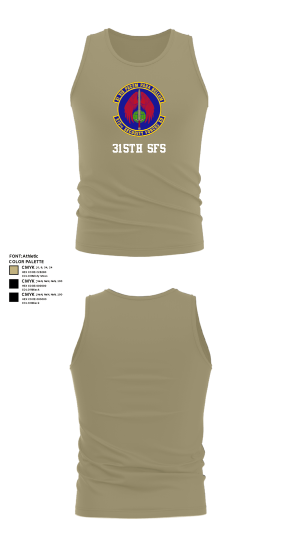 Tank Top, 315th SFS, Air Force, Teamtime, Team time, sublimation, custom sports apparel, team uniforms, spirit wear, spiritwear, sports uniforms, custom shirts, team store, custom team store, fundraiser sports, apparel fundraiser