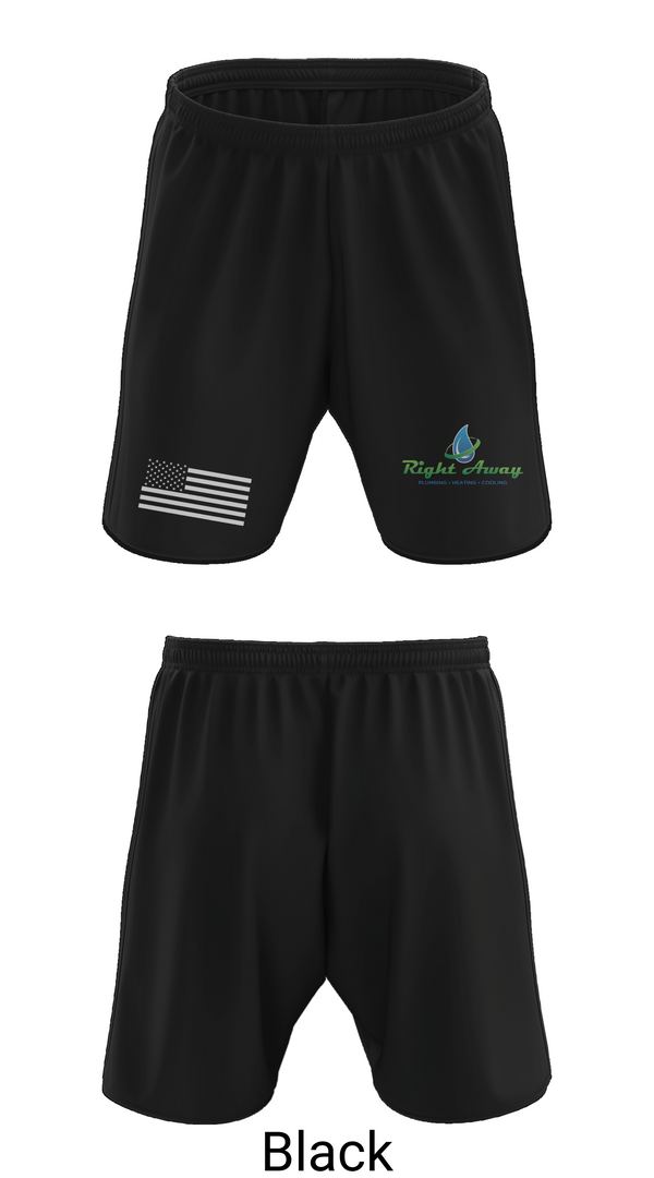 Athletic Shorts With Pockets, Right away plumbing sewer heating cooling, , Teamtime, Team time, sublimation, custom sports apparel, team uniforms, spirit wear, spiritwear, sports uniforms, custom shirts, team store, custom team store, fundraiser sports, apparel fundraiser