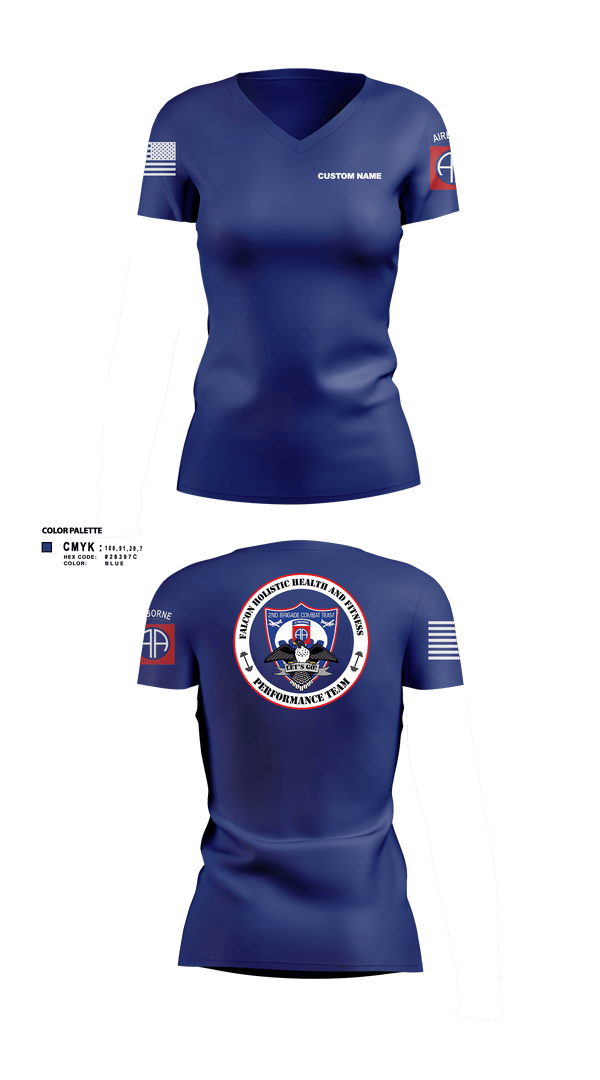 Womens Short Sleeve Vneck Shirt, 2BCT H2F, Army, Teamtime, Team time, sublimation, custom sports apparel, team uniforms, spirit wear, spiritwear, sports uniforms, custom shirts, team store, custom team store, fundraiser sports, apparel fundraiser