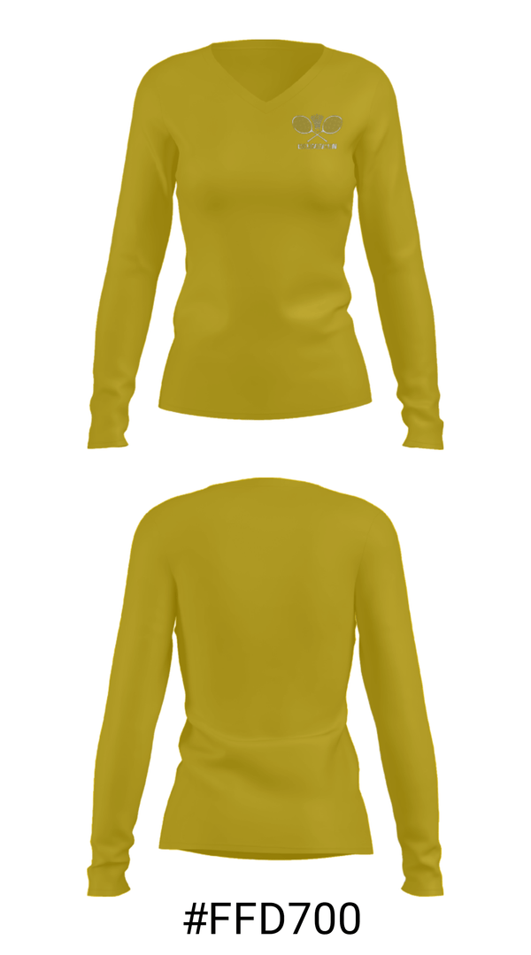 Women's Long Sleeve Vneck Shirt, Wantagh High School Badminton, Spirit Store, Teamtime, Team time, sublimation, custom sports apparel, team uniforms, spirit wear, spiritwear, sports uniforms, custom shirts, team store, custom team store, fundraiser sports, apparel fundraiser