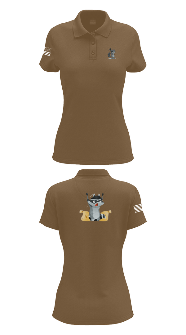 Womens Short Sleeve Performance Polo, 2-2 B Co., Army, Teamtime, Team time, sublimation, custom sports apparel, team uniforms, spirit wear, spiritwear, sports uniforms, custom shirts, team store, custom team store, fundraiser sports, apparel fundraiser