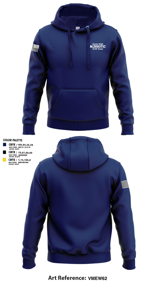 Hoodie, Guam High NJROTC Drill Team, , Teamtime, Team time, sublimation, custom sports apparel, team uniforms, spirit wear, spiritwear, sports uniforms, custom shirts, team store, custom team store, fundraiser sports, apparel fundraiser