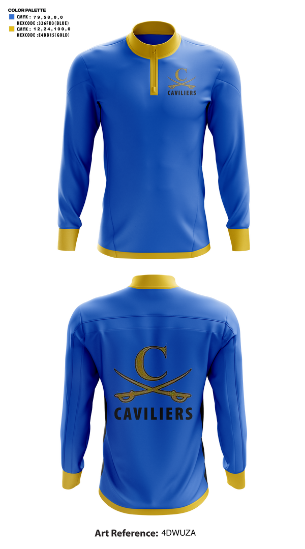 Quarter Zip Jacket, Caviliers, Men's Basketball, Teamtime, Team time, sublimation, custom sports apparel, team uniforms, spirit wear, spiritwear, sports uniforms, custom shirts, team store, custom team store, fundraiser sports, apparel fundraiser