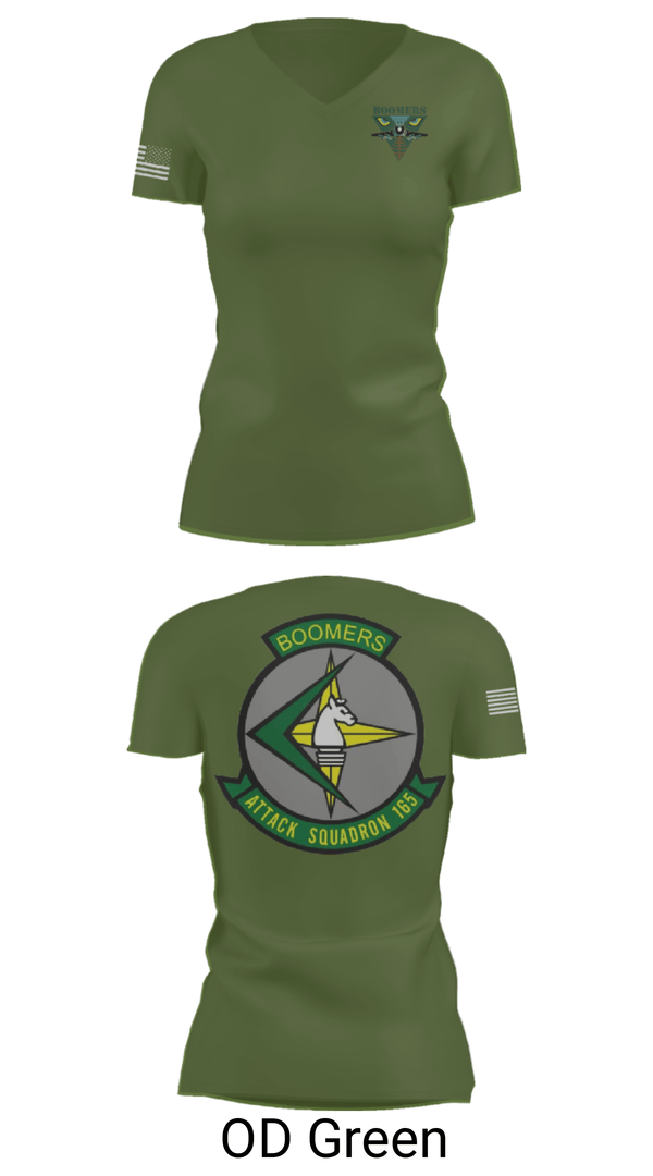 Women's Short Sleeve Vneck Shirt, VA-165 Boomers, , Teamtime, Team time, sublimation, custom sports apparel, team uniforms, spirit wear, spiritwear, sports uniforms, custom shirts, team store, custom team store, fundraiser sports, apparel fundraiser