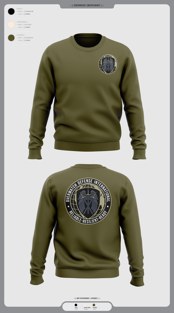 Crew Neck Sweatshirt, Overwatch Defense International, , Teamtime, Team time, sublimation, custom sports apparel, team uniforms, spirit wear, spiritwear, sports uniforms, custom shirts, team store, custom team store, fundraiser sports, apparel fundraiser