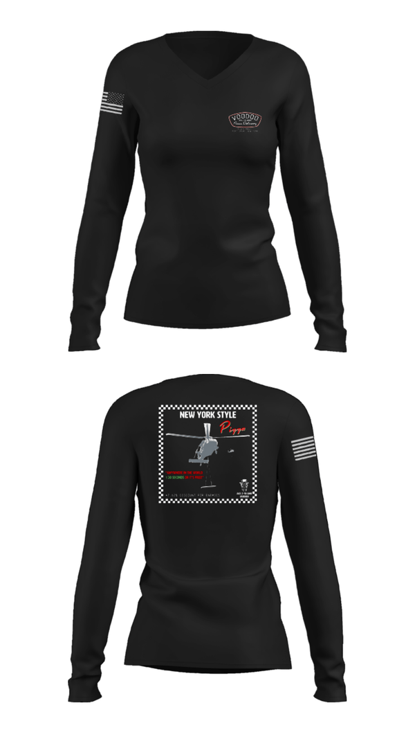 Women's Long Sleeve Vneck Shirt, A Co.2-10 AHB, , Teamtime, Team time, sublimation, custom sports apparel, team uniforms, spirit wear, spiritwear, sports uniforms, custom shirts, team store, custom team store, fundraiser sports, apparel fundraiser