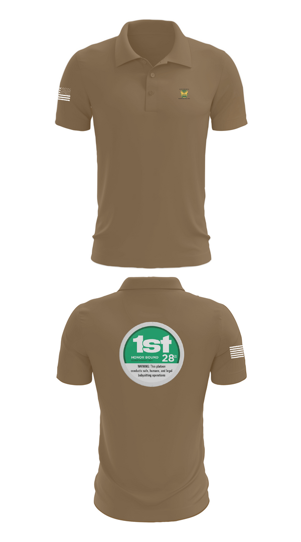 Short Sleeve Performance Polo, 28th MP Company, National Guard, Teamtime, Team time, sublimation, custom sports apparel, team uniforms, spirit wear, spiritwear, sports uniforms, custom shirts, team store, custom team store, fundraiser sports, apparel fundraiser