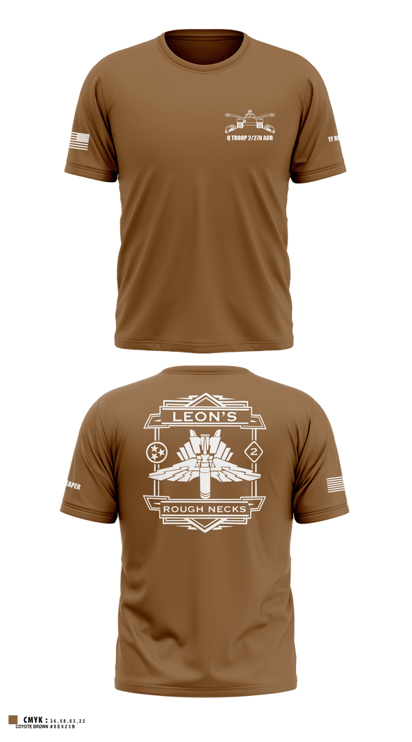 Old School Cotton Feel Shirt, Q TROOP 2/278 ACR, National Guard, Teamtime, Team time, sublimation, custom sports apparel, team uniforms, spirit wear, spiritwear, sports uniforms, custom shirts, team store, custom team store, fundraiser sports, apparel fundraiser
