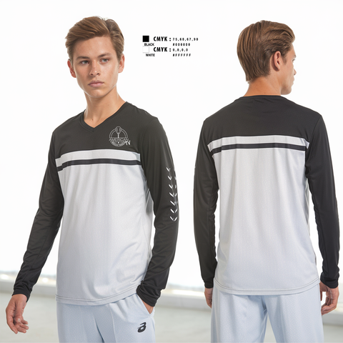 Womens Long Sleeve Vneck Shirt, American Beach Tennis, Tennis, Teamtime, Team time, sublimation, custom sports apparel, team uniforms, spirit wear, spiritwear, sports uniforms, custom shirts, team store, custom team store, fundraiser sports, apparel fundraiser