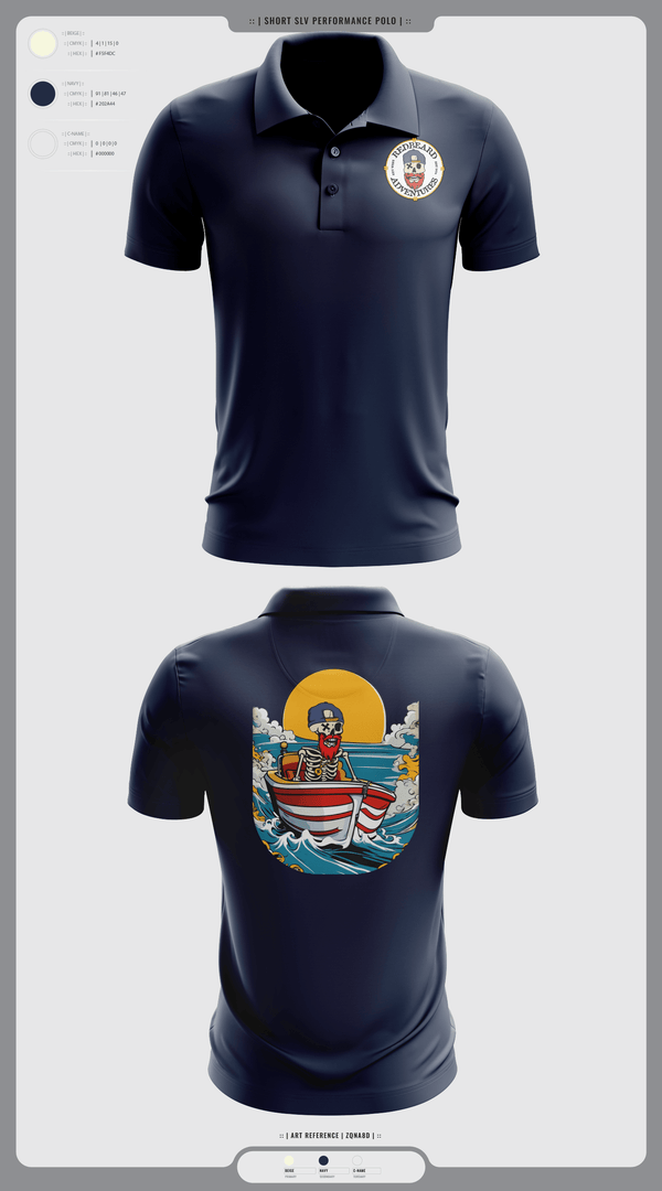 Short Sleeve Performance Polo, Red beard Adventures, , Teamtime, Team time, sublimation, custom sports apparel, team uniforms, spirit wear, spiritwear, sports uniforms, custom shirts, team store, custom team store, fundraiser sports, apparel fundraiser