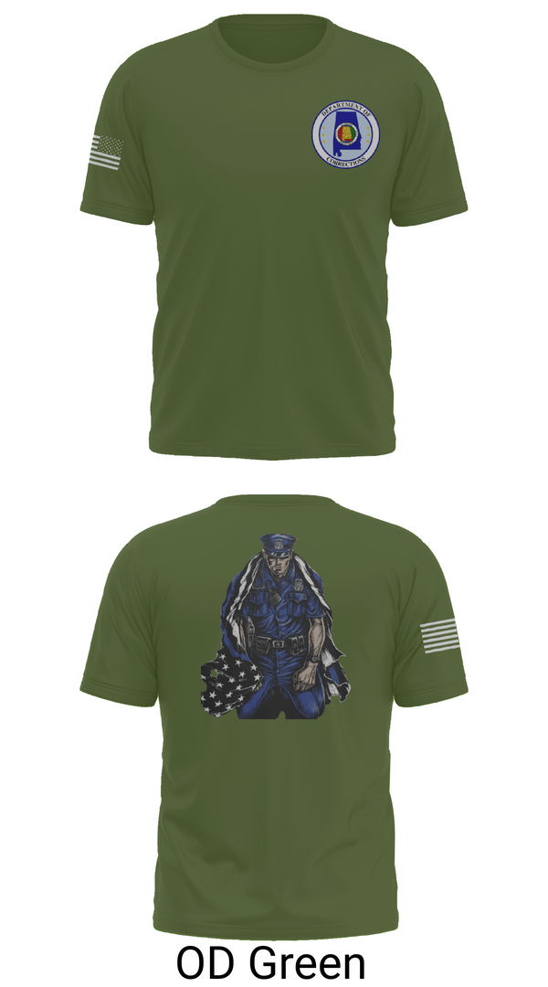 Old School Cotton Feel Shirt, Alabama Department of Corrections, Police, Teamtime, Team time, sublimation, custom sports apparel, team uniforms, spirit wear, spiritwear, sports uniforms, custom shirts, team store, custom team store, fundraiser sports, apparel fundraiser