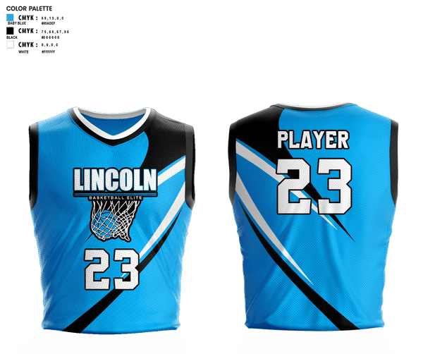 Mens Basketball Jersey, Lincoln Basketball Elite, Men's Basketball, Teamtime, Team time, sublimation, custom sports apparel, team uniforms, spirit wear, spiritwear, sports uniforms, custom shirts, team store, custom team store, fundraiser sports, apparel fundraiser