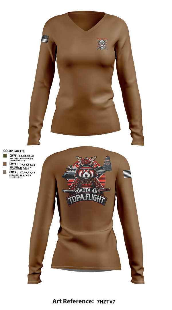 Womens Long Sleeve Vneck Shirt, 374 MDSS/TOPA, Air Force, Teamtime, Team time, sublimation, custom sports apparel, team uniforms, spirit wear, spiritwear, sports uniforms, custom shirts, team store, custom team store, fundraiser sports, apparel fundraiser