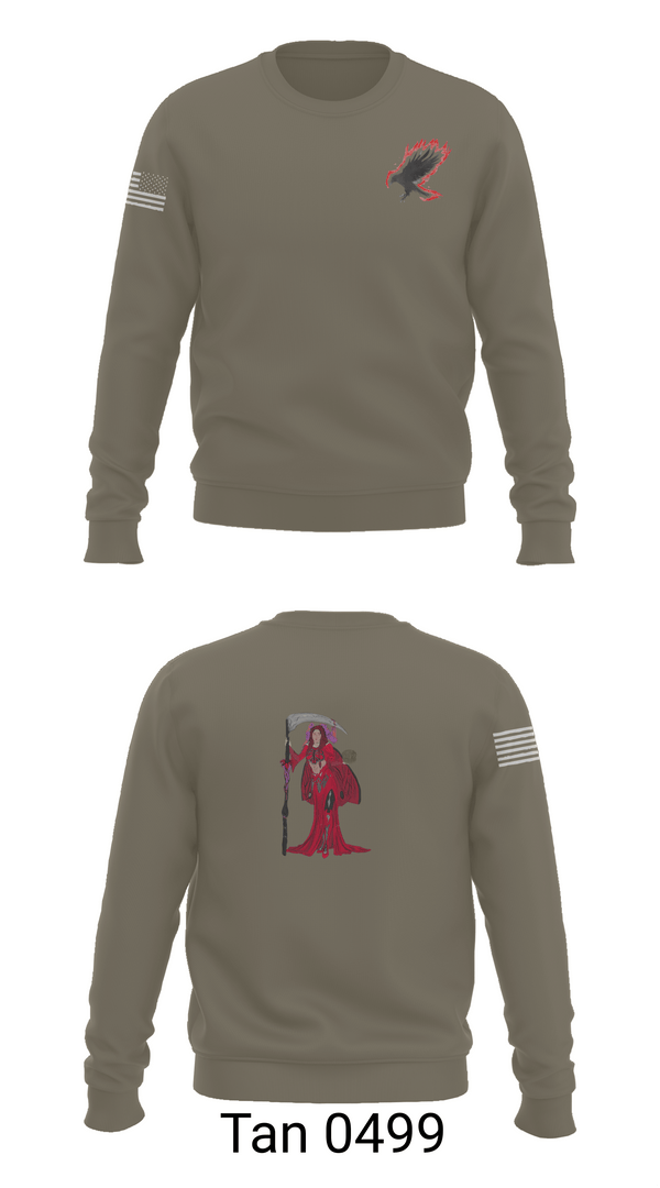 Crew Neck Sweatshirt, A Co. 152 BEB, Army, Teamtime, Team time, sublimation, custom sports apparel, team uniforms, spirit wear, spiritwear, sports uniforms, custom shirts, team store, custom team store, fundraiser sports, apparel fundraiser