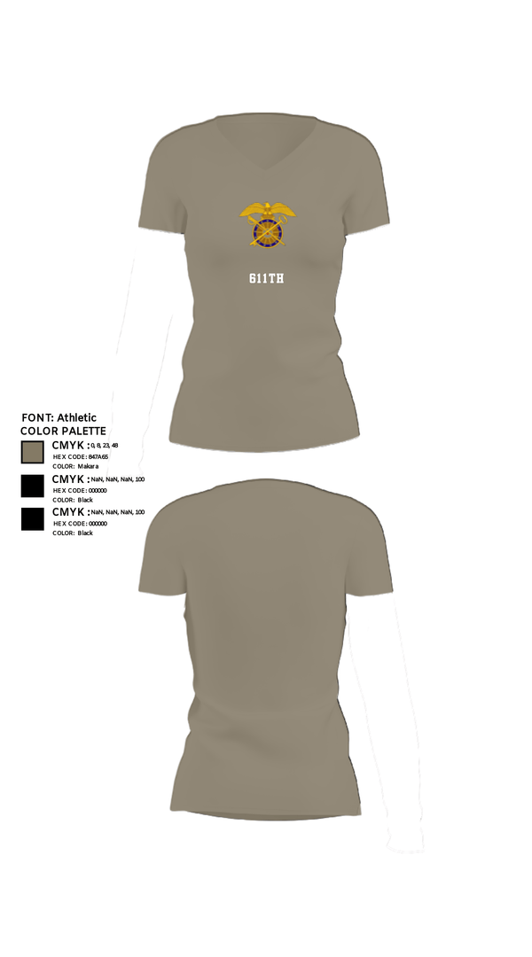 Womens Short Sleeve Vneck Shirt, 611th, Army, Teamtime, Team time, sublimation, custom sports apparel, team uniforms, spirit wear, spiritwear, sports uniforms, custom shirts, team store, custom team store, fundraiser sports, apparel fundraiser