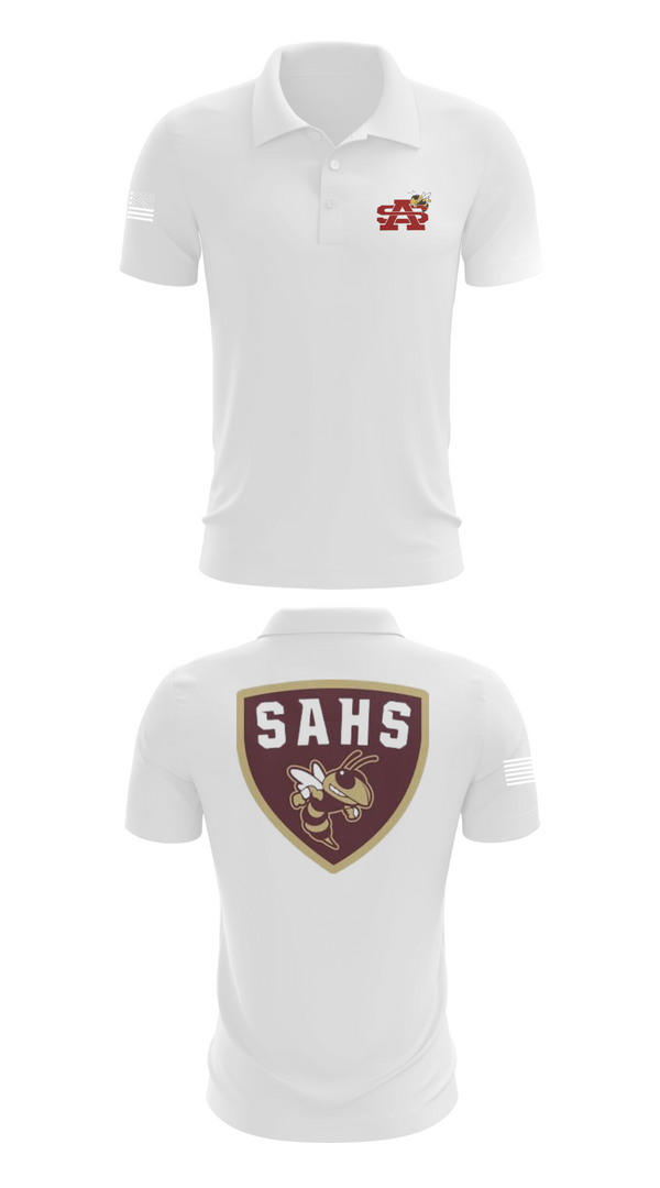 Short Sleeve Performance Polo, St Augustine Yellow Jackets, Swimming, Teamtime, Team time, sublimation, custom sports apparel, team uniforms, spirit wear, spiritwear, sports uniforms, custom shirts, team store, custom team store, fundraiser sports, apparel fundraiser
