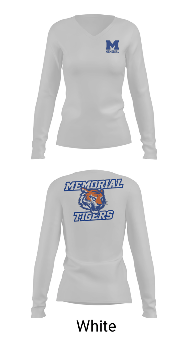 Womens Long Sleeve Vneck Shirt, Reitz Memorial High School Golf, Golf, Teamtime, Team time, sublimation, custom sports apparel, team uniforms, spirit wear, spiritwear, sports uniforms, custom shirts, team store, custom team store, fundraiser sports, apparel fundraiser