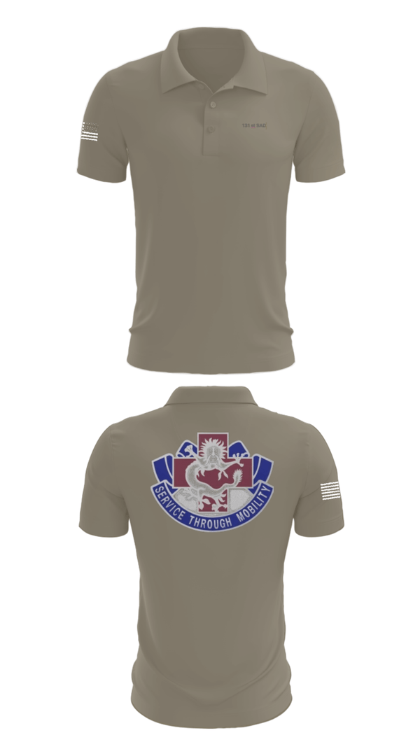 Short Sleeve Performance Polo, 131st SAD, Army, Teamtime, Team time, sublimation, custom sports apparel, team uniforms, spirit wear, spiritwear, sports uniforms, custom shirts, team store, custom team store, fundraiser sports, apparel fundraiser
