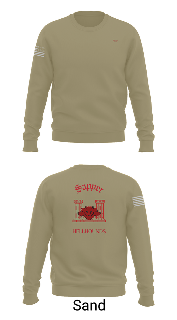 Crew Neck Sweatshirt, 811th EN CO, , Teamtime, Team time, sublimation, custom sports apparel, team uniforms, spirit wear, spiritwear, sports uniforms, custom shirts, team store, custom team store, fundraiser sports, apparel fundraiser
