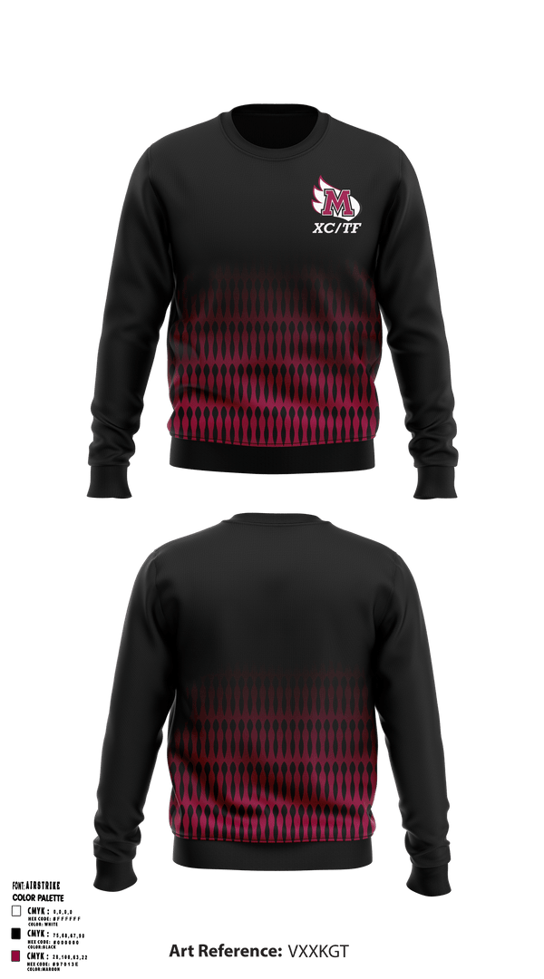 Crew Neck Sweatshirt, Meredith College Avenging Angels, Track & Field, Teamtime, Team time, sublimation, custom sports apparel, team uniforms, spirit wear, spiritwear, sports uniforms, custom shirts, team store, custom team store, fundraiser sports, apparel fundraiser