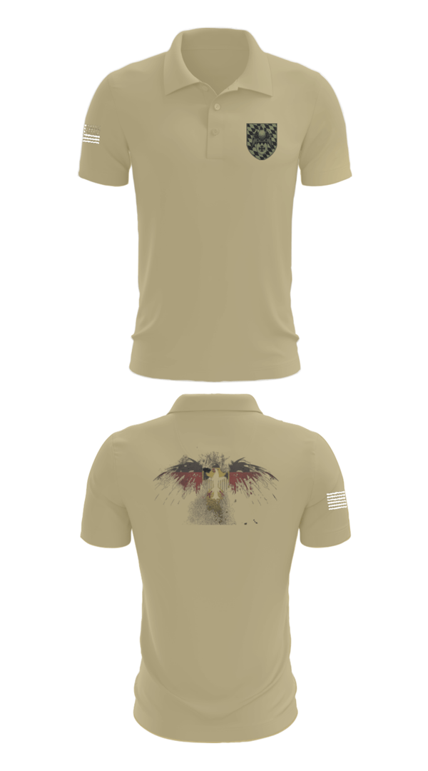 Short Sleeve Performance Polo, 3./HSchRgt1, Army, Teamtime, Team time, sublimation, custom sports apparel, team uniforms, spirit wear, spiritwear, sports uniforms, custom shirts, team store, custom team store, fundraiser sports, apparel fundraiser