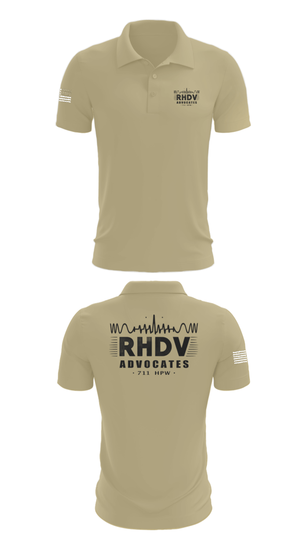 Short Sleeve Performance Polo, 711 HPW/RHDV, Army, Teamtime, Team time, sublimation, custom sports apparel, team uniforms, spirit wear, spiritwear, sports uniforms, custom shirts, team store, custom team store, fundraiser sports, apparel fundraiser