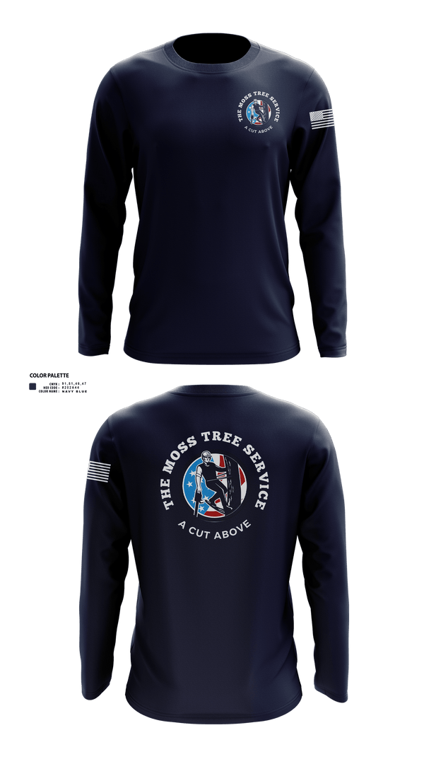 Long Sleeve Performance Shirt, The Moss Tree Service, , Teamtime, Team time, sublimation, custom sports apparel, team uniforms, spirit wear, spiritwear, sports uniforms, custom shirts, team store, custom team store, fundraiser sports, apparel fundraiser