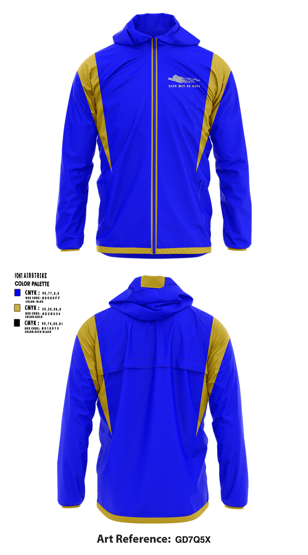 Windbreaker, Cape May, Cross Country, Teamtime, Team time, sublimation, custom sports apparel, team uniforms, spirit wear, spiritwear, sports uniforms, custom shirts, team store, custom team store, fundraiser sports, apparel fundraiser
